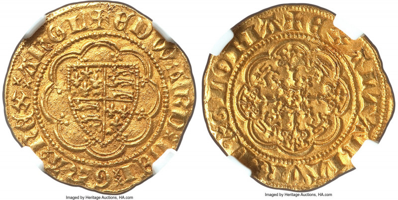 Edward III (1327-1377) gold 1/4 Noble ND (1356-1361) MS64 NGC, Tower mint, Cross...