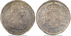 Charles IV 8 Reales 1804 NG-M MS62 NGC, Nueva Guatemala mint, KM53, Elizondo-61, Cal-897. Of scarce technical quality for the issue, which sees only a...
