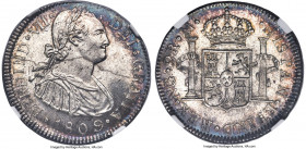 Ferdinand VII 2 Reales 1809 NG-M MS65 NGC, Nueva Guatemala mint, KM62, Cal-791. A top-quality specimen graced with an abundance of glassy, argent lust...