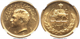 Muhammad Reza Pahlavi gold 5 Pahlavi SH 1355 (1976) MS65 NGC, KM1202. Highly lustrous and semi-reflective, with boldly rendered detail. AGW 1.1771 oz....