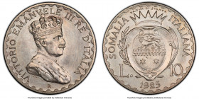 Italian Colony. Vittorio Emanuele III 2-Piece Lot of Certified Assorted silver Specimen Prova Issues 1925-R PCGS, 1) silver 5 Lire - SP65, KM-Pr12, Mo...
