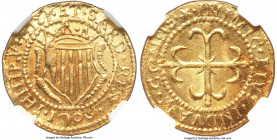 Cagliari. Filippo V gold Scudo d'Oro 1703 MS64 NGC, KM27, Fr-145. A razor-sharp example, presenting bold devices and highly reflective fields. Highest...