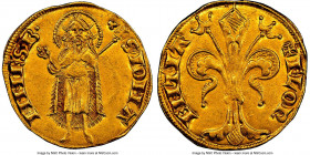 Florence. Republic gold Florin ND (1252-1260) UNC Details (Cleaned) NGC, Fr-275, CNI-XIIa.8, MIR-3/3 (R2). 3.56gm. Third Series, Type C. +FLOR | ENTIA...