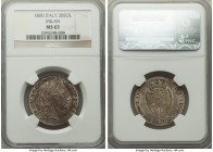 Milan. Franz II 30 Soldi 1800 MS63 NGC, KM244, Mont-174, Pag-7. Highly original in appearance and lustrously choice, with variegated gunmetal patina c...