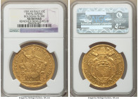 Papal States. Pius VI gold 10 Zecchini Anno XII (1787) AU Details (Removed From Jewelry) NGC, Bologna mint, KM309, Fr-390, B-3012. A sought-after type...