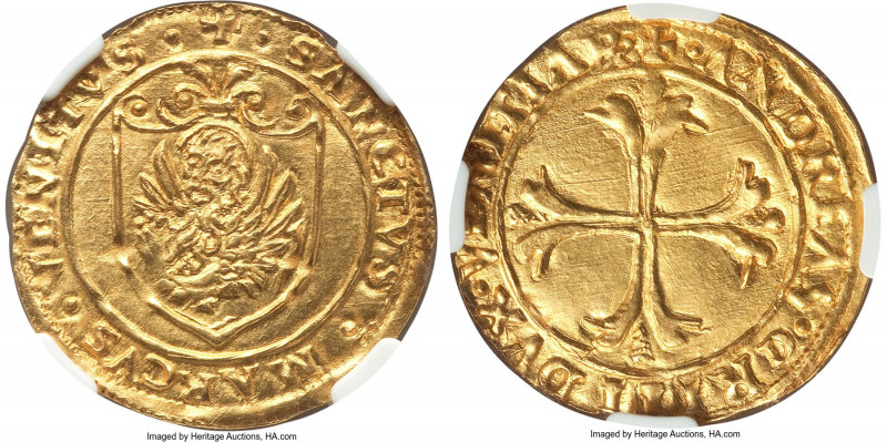 Venice. Andrea Gritti gold Scudo d'Oro ND (1523-1539) MS63 NGC, Fr-1448, Paolucc...