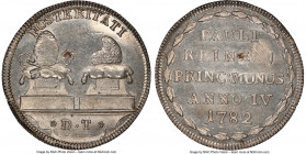 Venice. Paolo Renier Osella Anno IV (1782)-DT MS62 NGC, KM-Unl., Paolucci II-265. Struck to commemorate the visit of Pope Pius VI on his return from V...