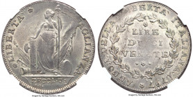 Venice. Provisional Government 10 Lire 1797-AS MS63 NGC, KM776, Dav-1576. Satiny and choice, displaying a high degree of character from an abundance o...