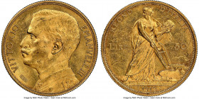 Vittorio Emanuele III gold 50 Lire 1912-R MS62 NGC, Rome mint, KM49, Fr-27. Mintage: 11,000. Boldly struck and decorated in satiny luster that transit...