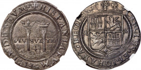 Charles & Johanna "Late Series" 4 Reales ND (1542-57) A-M AU55 NGC, Mexico City mint, KM0018, Cal-78, Nesmith-62. 32mm 13.4gm. Very desirable as an is...