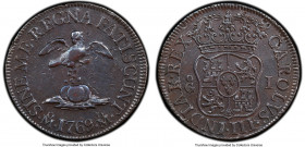 Charles III copper Specimen Pattern Grano 1769-Mo XF Details (Cleaned) PCGS, Mexico City mint, KM-PnD1, Guttag-Unl., Cal-13. One of the few copper iss...