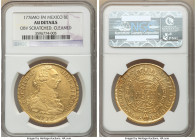 Charles III gold 8 Escudos 1776 Mo-FM AU Details (Obverse Scratched, Cleaned) NGC, Mexico City mint, KM156.2, Cal-2004. A popular type, presenting sha...