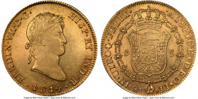 Ferdinand VII gold 8 Escudos 1814 Mo-JJ MS62 NGC, Mexico City mint, KM161. Highly reflective peripheries and semi-frosty devices in this sharp example...