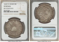 Republic 8 Reales 1860 Pi-FE VF Details (Reverse Scratched) NGC, San Luis Potosi mint, KM377.12, DP-Pi44. An extreme rarity in Mexican numismatics tha...