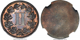 Republic bronze Uniface Reverse Trial Strike 2 Centavos ND (1883) MS64 Red and Brown NGC, Mexico City mint, KM-TS11, cf. Buttrey/Hubbard-pg. 248. A vi...