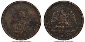 Republic copper Specimen Pattern 50 Centavos 1869 Mo-C XF Details (Environmental Damage) Brown PCGS, Mexico City mint, KM-Pn117, Guttag-Unl., Buttrey/...