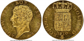 Kingdom of Holland. Louis Napoleon gold Ducat 1810 MS64 NGC, Utrecht mint, KM38. Surpassed by only a single specimen at NGC, this selection very nearl...