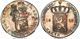 Willem I Rijksdaalder 1816-B MS65 NGC, Utrecht mint, KM46, Dav-225. A laudable selection of the issue, tied for the second finest certified across bot...