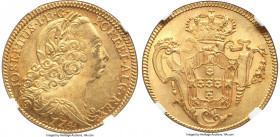 Jose I gold 6400 Reis (Peça) 1774 MS63 NGC, Lisbon mint, KM240, Gomes-53.05. The undisputed finest example of the date yet certified, a metric whose i...