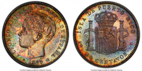 Spanish Colony. Alfonso XIII 20 Centavos 1895 PG-V MS65+ PCGS, Madrid mint, KM22. In the peak of its population, this popular example type, presently ...