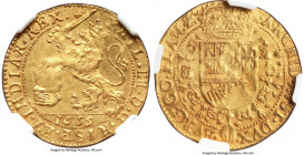 Flanders. Philip IV of Spain gold Souverain d'Or 1655 MS63 NGC, Bruges mint, KM32, Fr-227. 5.58gm. One of the finest seen not only for the date but fo...