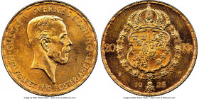 Gustaf V gold 20 Kronor 1925-W MS65 NGC, KM800. A satiny gem abounding with luster, rarely found in such pristine quality.

HID09801242017

© 2020...