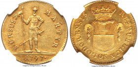 Solothurn. Canton gold Duplone 1797 MS61 NGC, KM60, Fr-391, HMZ-2-840c. Canary-gold lustrous surfaces, crowned by tangerine toning.

HID09801242017...