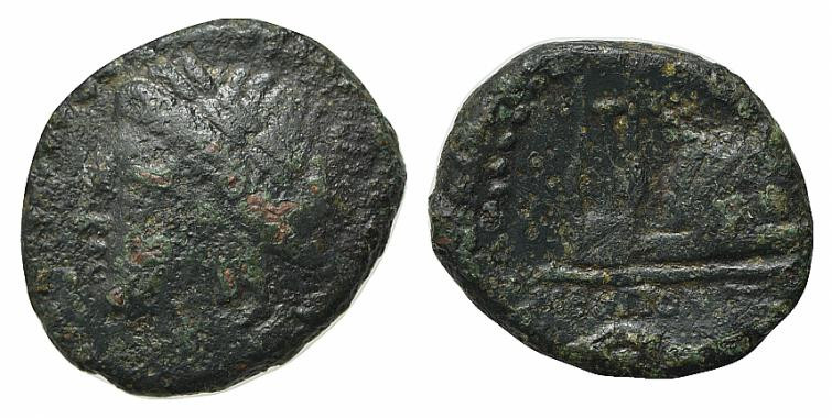 Southern Campania, Neapolis, c. 250-225 BC. Æ (20mm, 5.08g, 12h). Laureate head ...