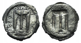 Bruttium, Kroton, c. 530-500 BC. AR Third Stater / Drachm (19mm, 2.73g, 6h). QPO to l., T to r., Tripod with legs terminating in lion’s feet. R/ Incus...