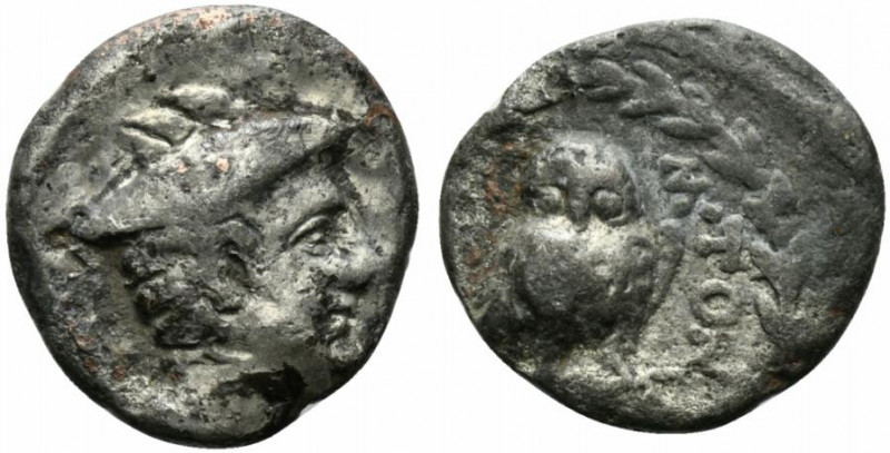 South Italy, Uncertain Hellenistic issue(?). AR Hemidrachm (15mm, 2.05g, 9h). He...