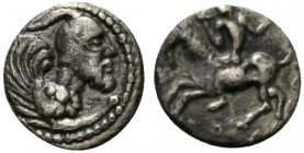 Sicily, Himera, c. 430 BC. AR Litra (10mm, 0.57g, 2h). Forepart of human-headed monster r. R/ Male riding goat l. SNG ANS 174; HGC 2, 450. VF