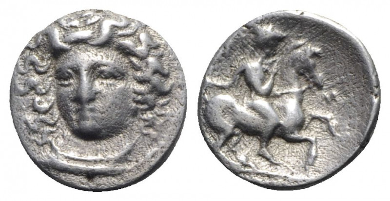 Thessaly, Larissa, c. 375-344 BC. AR Trihemiobol (12mm, 1.20g, 11h). Head of the...