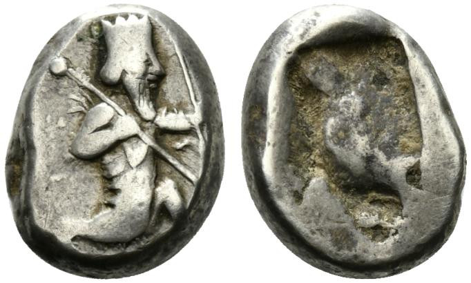 Achaemenid Kings of Persia, c. 485-420 BC. AR Siglos (16mm, 5.59g). Persian king...