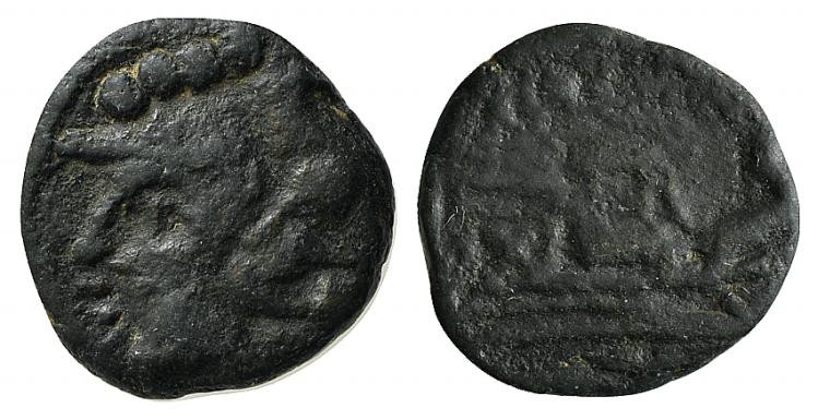 Anonymous Æ Triens, contemporary imitation, after 211 BC (16mm, 4.04g, 9h). Helm...