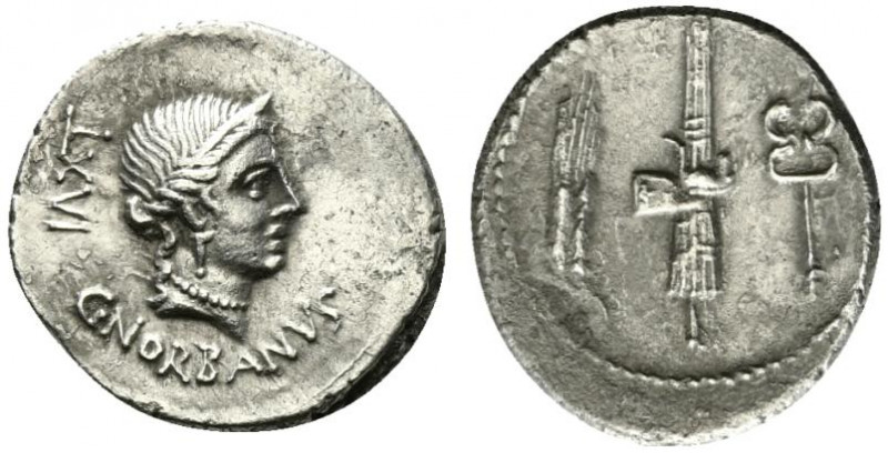 C. Norbanus, Rome, 83 BC. AR Denarius (20mm, 3.83g, 2h). Diademed head of Venus ...