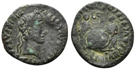 Augustus (27 BC-AD 14). Fourrèe Denarius (21.5mm, 3.94g, 5h). Contemporary imitation. Laureate head r. R/ Caius and Lucius Caesars standing facing, ho...