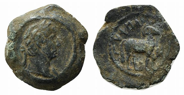 Hadrian (117-138). Egypt, Alexandria. Hypselite Nome. Æ Dichalkon (14.5mm, 2.21g...