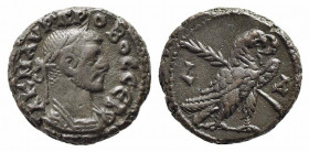 Probus (276-282). Egypt, Alexandria. BI Tetradrachm (18.5mm, 7.46g, 12h), year 4 (AD 278/9). Laureate and cuirassed bust r. R/ Eagle standing r., palm...