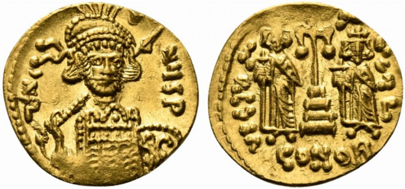 Constantine IV (668-685). AV Solidus (20.5mm, 4.42g, 6h). Constantinople, 674-68...