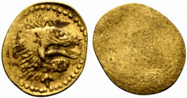 Etruria, Populonia, c. 300-250 BC. Replica of AV 50 Asses (17mm, 2.81g). Head of lion r.; mark of value below. R/ Blank. Cf. HNItaly 127 (for prototyp...