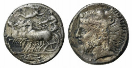 Sicily, Kamarina, c. 425-405 BC. Replica of Tetradrachm (24mm, 16.50g, 6h). Athena, holding reins in both hands, driving galloping quadriga l.; above,...
