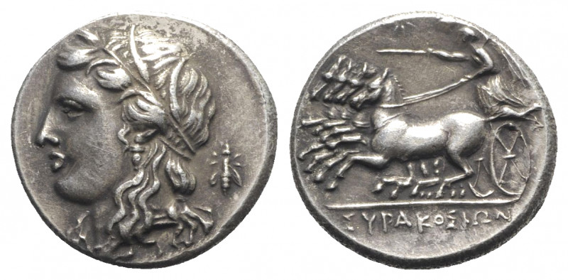 Sicily, Syracuse. Hiketas II (287-278 BC). Replica of 15 Litrai – Tridrachm (24m...