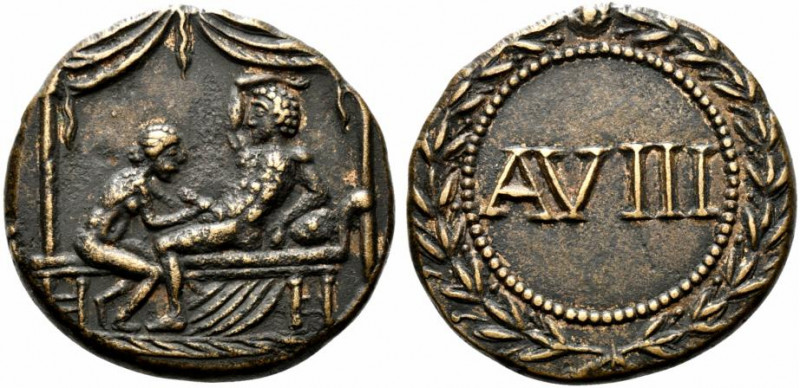 Anonymous, temp. Tiberius (14-37). Replica of Tessera - Spintria (35mm, 28.23g, ...