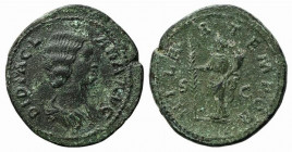 Didia Clara (Augusta, AD 193). Replica of Sestertius (34.5mm, 24.05g, 6h). Rome. Draped bust r. R/ Hilaritas standing l., holding long palm frond set ...