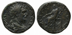 Clodius Albinus (Caesar, 193-195). Replica of Sestertius (32mm, 31.01g, 12h). Rome, 194-5. Bare head r. R/ Fortuna seated l. on chair, holding cornuco...