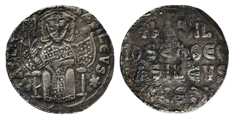 Basil I (867-886). Replica of 40 Nummi (27mm, 5.29g, 6h). Constantinople, 879-88...