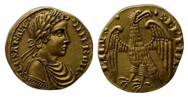 Italy, Sicily. Federico II (1198-1250). Replica of AV Augustale (21mm, 5.21g, 7h). Laureate, draped and cuirassed bust r. R/ Eagle standing l., head r...