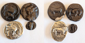 Magna Graecia, lot of 4 AR coins, to be catalog. Lot sold as is, no return