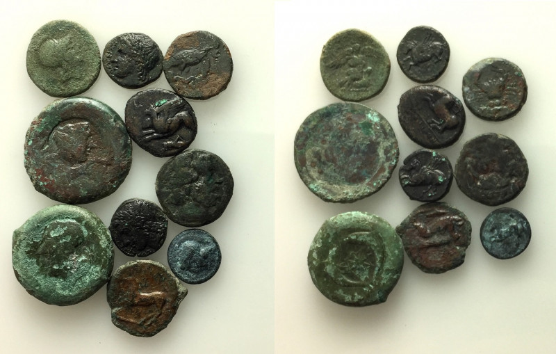 Lot of 10 Greek Æ coins, to be catalog. Lot sold as is, no return