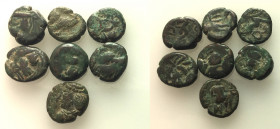 Lot of 7 Oriental Greek Æ coins, to be catalog. Lot sold as is, no return